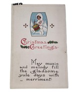 Vintage 1912 Christmas Greetings Postcard Ithaca New York Postmarked Ber... - £7.50 GBP