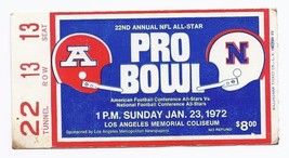 1972 Pro Bowl Game Ticket Stub NFC AFC All Stars butkus Johnson Krause Olsen - £115.12 GBP