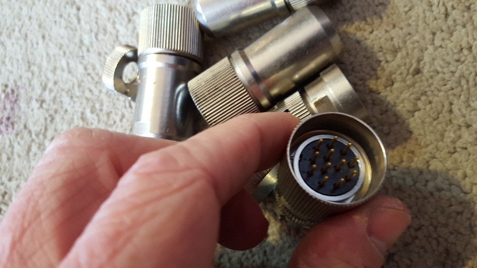 NEW Aero Aerospace (?) 12 Pin Plug Connector Adapter Male Screwed-on LOT Item image 7