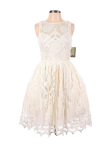 NWT Anthropologie Maeve Pina in White Ivory Lace Pineapple Fit &amp; Flare D... - £58.18 GBP