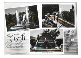 Italy Tivoli Villa D&#39;Este Garden Fountains Alterocca Multiview 4X6 RPPC Postcard - £3.92 GBP