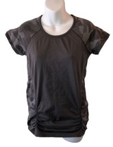 ATHLETA T Shirt Womens Medium Top Short Sleeve Gray Campsite - £13.14 GBP