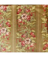 Ralph Lauren Home 54” Cut Fabric Muted Colors Vintage Roses Stripes 2 Pi... - $2,222.86 MXN