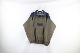 Vintage 90s Columbia Mens Large Distressed Spell Out Full Zip Windbreaker Jacket - £38.75 GBP