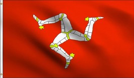 Isle of Man Manx brattagh Vannin Flag 3X5 Ft Foot 100% Polyester 100D Flag  - £11.00 GBP