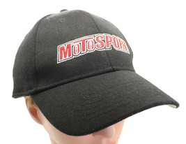 3 Point Brand S/M Black Baseball Cap Hat Embroidered Motosport.com logo - $13.09