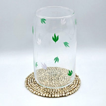 Leaf Green White 16oz Beer Can Glass Cup NWT - £15.82 GBP