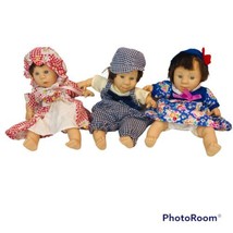 Gi-Go Toys My Pals Bean Bag Baby Doll 8&quot; Open Mouths, Boy Girls  Lot Of 3 - £21.96 GBP