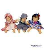 Gi-Go Toys My Pals Bean Bag Baby Doll 8&quot; Open Mouths, Boy Girls  Lot Of 3 - £22.06 GBP