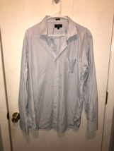 Thompson Shirtings by J Crew 80&#39;s 2 Ply XL 17-17.5 Striped Button Front ... - £9.46 GBP