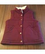 Burgundy Winter Vest By Thread &amp; Supply Snap Closures Ladies Size Medium - $533.14 MXN