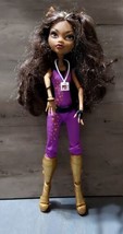 Monster High Clawdeen Wolf Music Festival Doll 2008 11&#39;&#39; Purple Gold Jumpsuit - £22.28 GBP