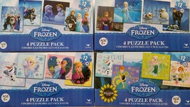 12 Pc Disney Frozen Jigsaw Puzzle Packs 4/Box Ages 6+, Select: Puzzle Pa... - £2.35 GBP