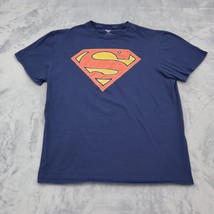 Superman Shirt Mens L Blue Short Sleeve Crew Neck Pullover Casual T Shirt - $19.68