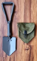 Intrenching Tool ~ 23&quot; Metal ~ Collapsible Lightweight ~ Army Green Nylon Pouch - £29.89 GBP