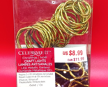 Celebrate It Christmas Noel Gold Strings Flexible 30 LED Lights 9 ft - $8.99