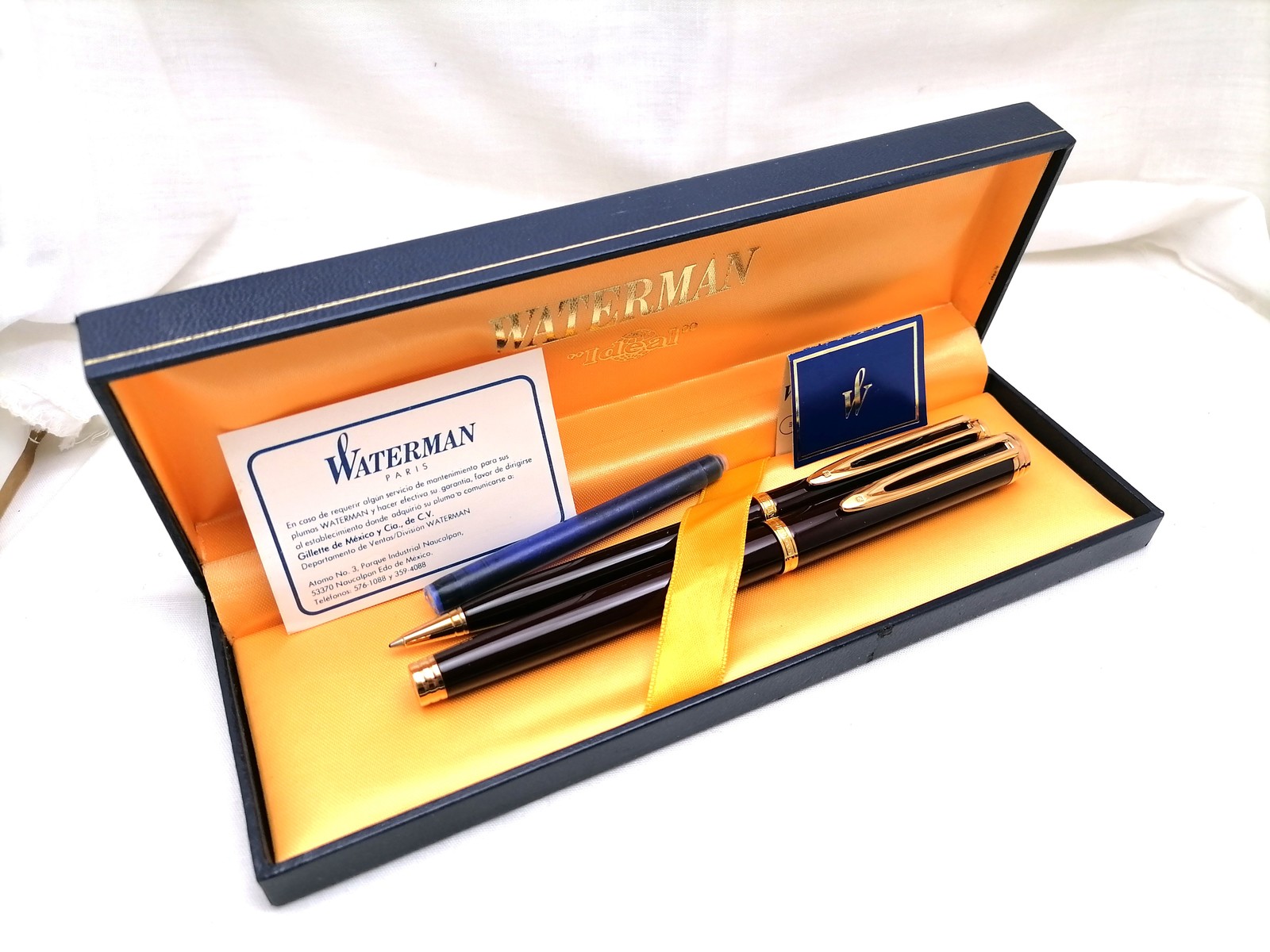 Nuevo Waterman Ideal Bordeaux Fountain Pen Y Boligrafo Nib Oro 18k France - $349.78