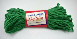 Vintage NEW Old Stock Coats &amp; Clark&#39;s Rug Yarn-Rayon/Cotton 1 Skein Hunter Green - £6.79 GBP