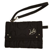 Vera Bradley Flap All In One Wristlet Black Microfiber NWOT - $376.33 MXN