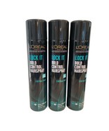 3X LOreal Paris Lock It Bold Control Hairspray 48 Hour Hold Extra Strong... - £62.68 GBP