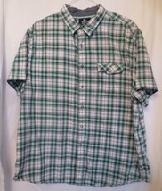 Men&#39;s Jautica Jeans Co Short Sleeve Shirt Snaps Cotton Plaid SZ 2XL - £11.01 GBP