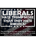 Liberals Hate Trump More Than They Hate America Cut Vinyl Decal US Seller - $9.47 CAD+