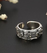 100% 925 Silver Fengshui Pixiu Ring Good Luck Man Ring Thai Sterling Silver Luck - £56.10 GBP