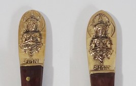 Collector Souvenir Spoon and Fork Set Thailand Siam Buddah  - $7.98