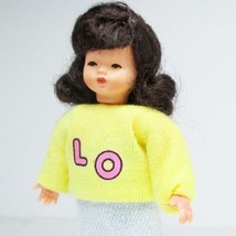 Dressed Little Girl Yellow sweatshirt Caco 12 3107g Flexible Dollhouse Miniature - £18.33 GBP