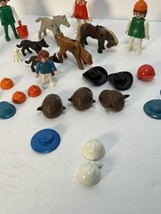 1970&#39;s Playmobil Figures People Horses Hats and Dogs - £19.93 GBP