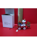 Home Holiday Decor 2003 Figi Teddy Bear Friends Red Wagon Christmas Orna... - £11.17 GBP