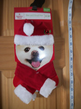Pet Holiday Dog Clothes OSFM Christmas Scarf Set Santa Hat Fashion Acces... - $7.59
