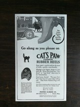Vintage 1917 Cat&#39;s Paw Cushioned Rubber Heals Original Ad 222 A2 - £5.20 GBP
