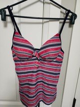 New Cayo De Agua Women&#39;s Tankini Top Multicolour Stripe Size 12 Bathing ... - $20.14