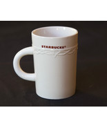 2010 STARBUCKS 10 OUNCE Red Lettering  COFFEE CUP MUG EMBOSSED SWAG SCRO... - $9.89