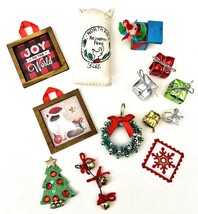 Lot Miniature Doll House Christmas Decorations Toy Wreath Bells Gifts Wall Art  - £15.21 GBP