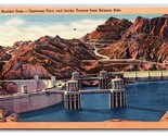 Boulder Dam Upstream Face Intake Towers Arizona Nevada NV UNP Linen Post... - $3.91