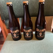 Lot of 3 Large EMPTY RUSH Beer Bottles Geddy Lee B 10&quot; - $36.98