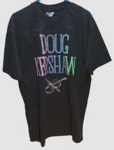 Doug Kershaw Signed Cajun C&amp;W Folk Concert Bluegrass Fiddle Black T-Shir... - £57.04 GBP