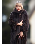 Canada Majestic Dark Ranch Black Mink Fur Jacket Coat S/M Fast Shippig - $593.01