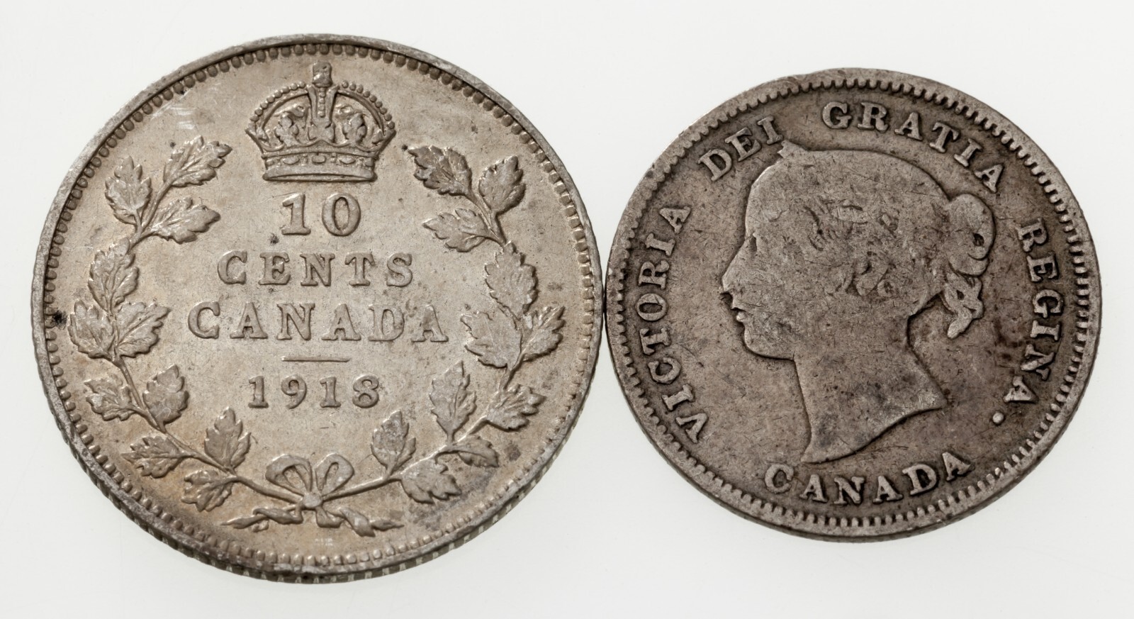 1893-1918 Canada 5 Centimes & 10 Coin Full 2, Vf-Xf, Km 2 &-
show original ti... Item image 3