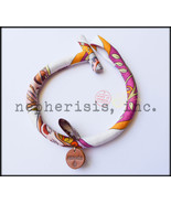 NIB Limited Edition Hermes Petit H Silk Scarf Carre Toggle Bracelet WHIT... - €303,95 EUR