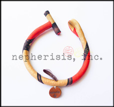BNIB Limited Edition Hermes Petit H Silk Scarf Carre Toggle Bracelet ORANGE PM - $350.00