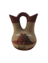 1986 Native American Hand Made Red Clay Wedding Vase Signed by Artist - $64.30