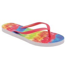 Abound Women Beach Pool Flip Flop Thong Sandals Leyo Size US 7 Rainbow Tie Dye - £9.34 GBP