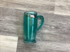 Starbucks Barista Tall Green/teal Rocket Tumbler Travel Mug No Straw - $14.80