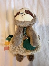 Itzy Ritzy Lovey Sloth Plush w/ Silicone Teether Toy Newborn Baby Plush Stuffed - £6.39 GBP