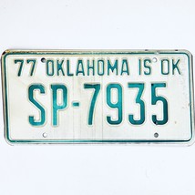 1977 United States Oklahoma Stephens County Passenger License Plate SP-7935 - £14.73 GBP