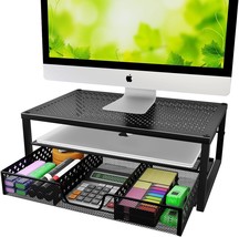This Black, Simple, Trending Metal Monitor Stand Riser And Computer, And... - £30.06 GBP