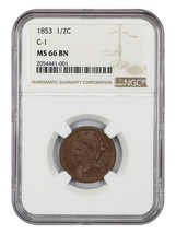 1853 1/2C Ngc MS66BN (C-1) - £1,521.90 GBP